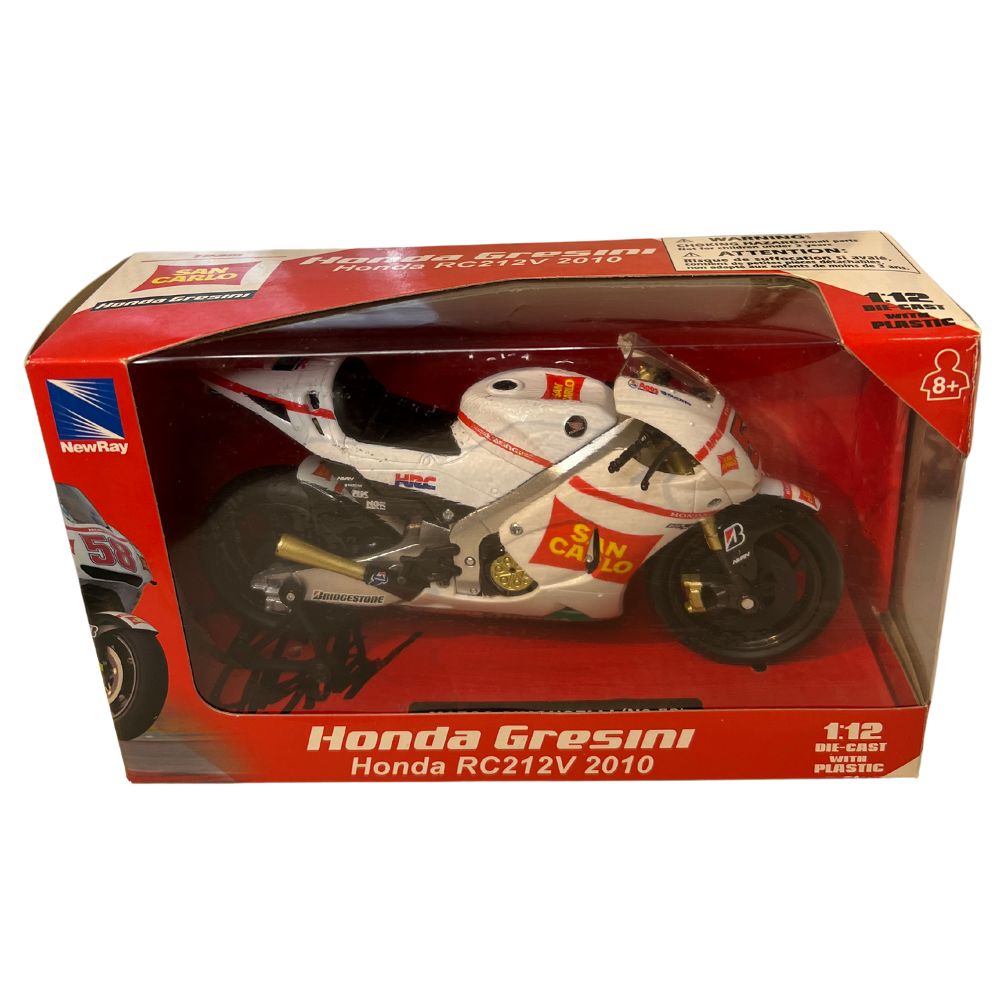 Modello in Scala Honda Gresini RC212V 2010 - Edizione da Collezione Autografato