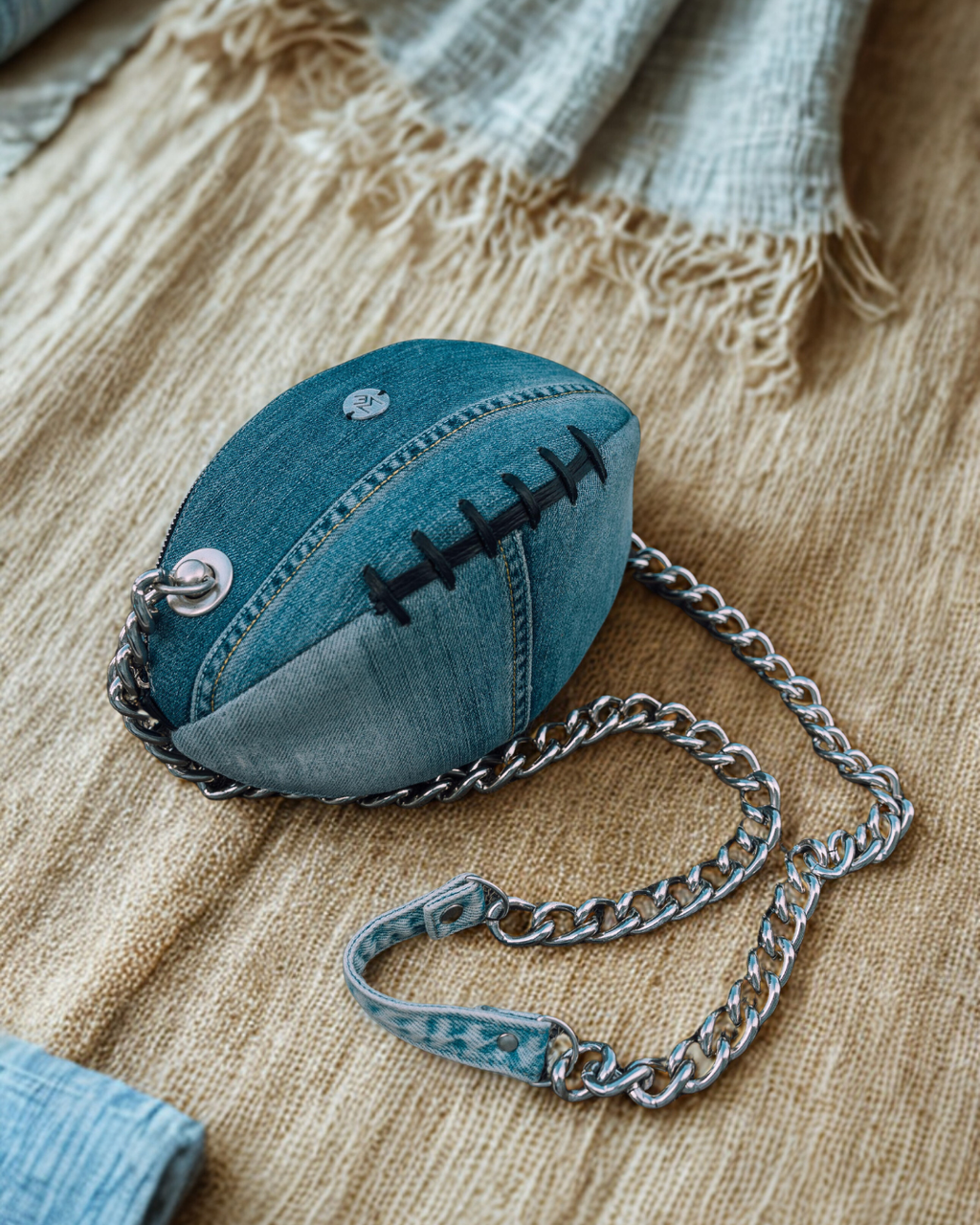 Clarisa Blu – Borsa in denim rigenerato