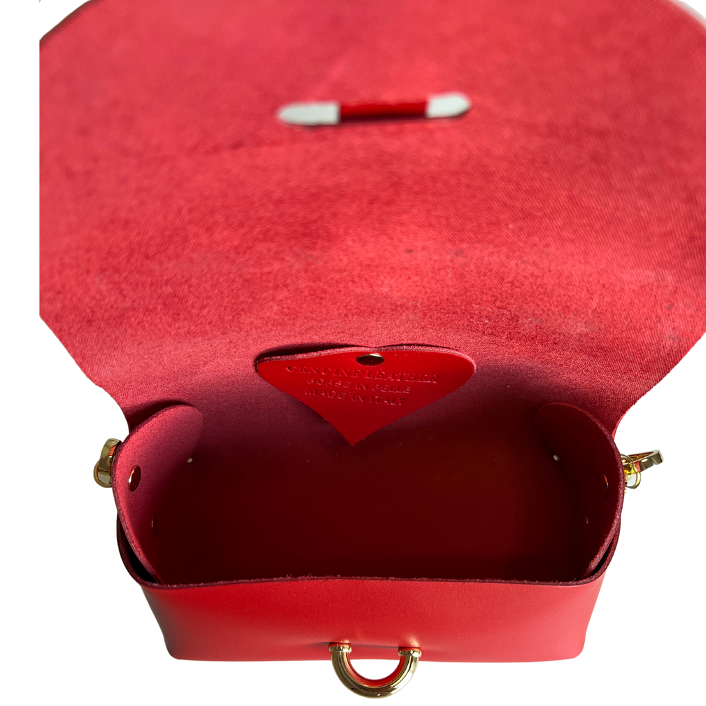 Borsa in Pelle ZOE, Rosso