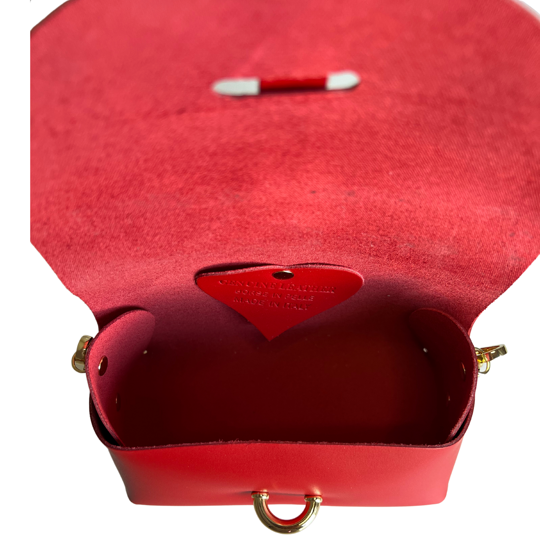 Borsa in Pelle ZOE, Rosso