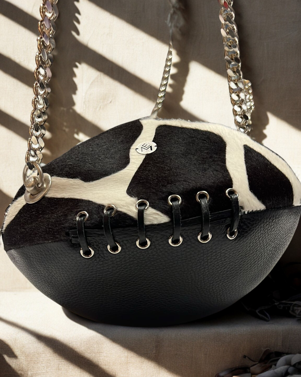 Clarisa Ombra – Borsa artigianale in pelle e pony hair