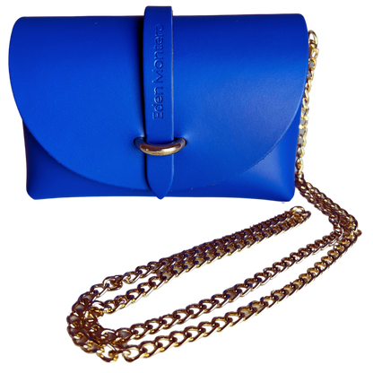 Borsa in Pelle ZOE, Blu Royal