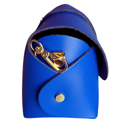 Borsa in Pelle ZOE, Blu Royal