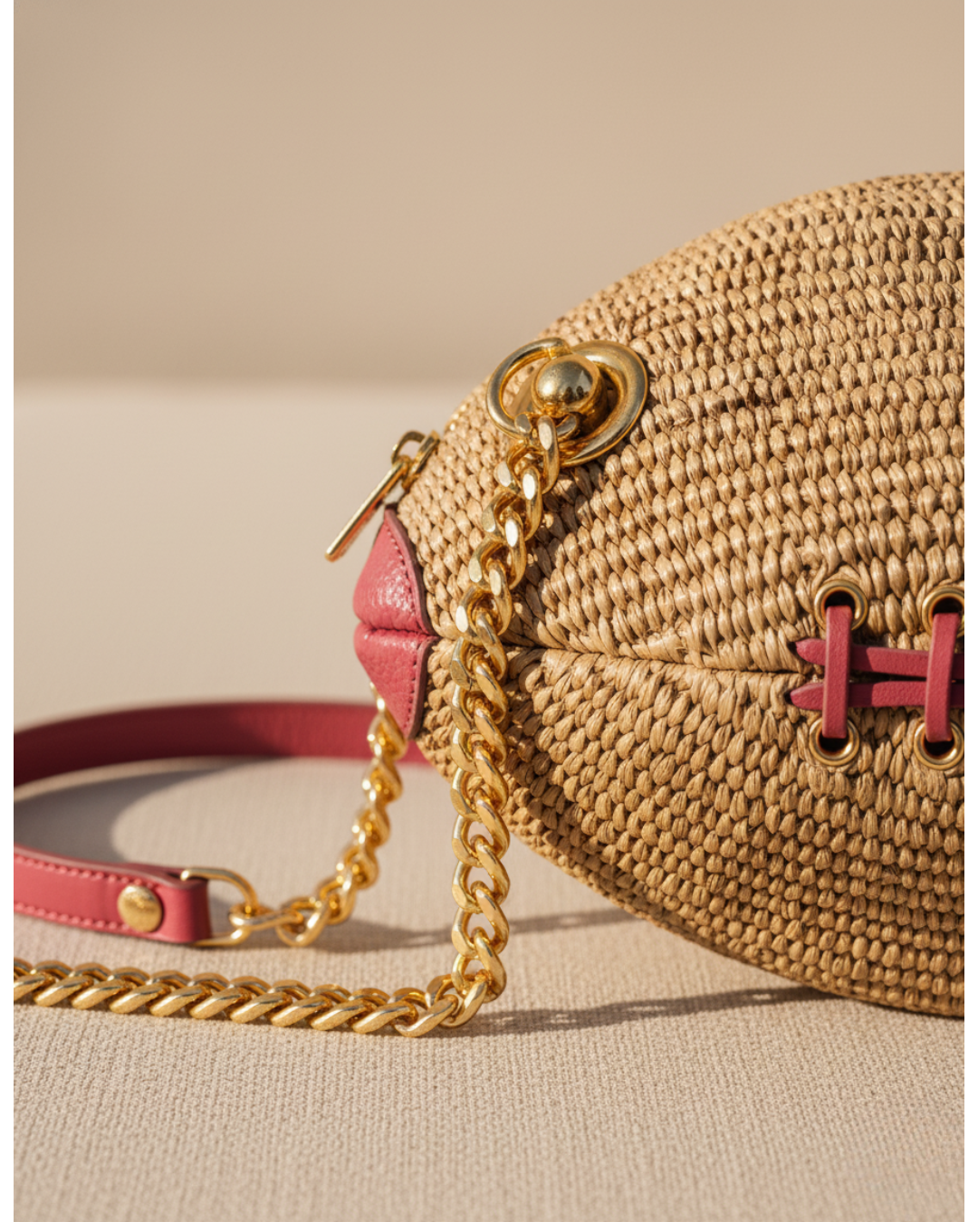 Clarisa Fiore – Borsa artigianale in rafia e pelle