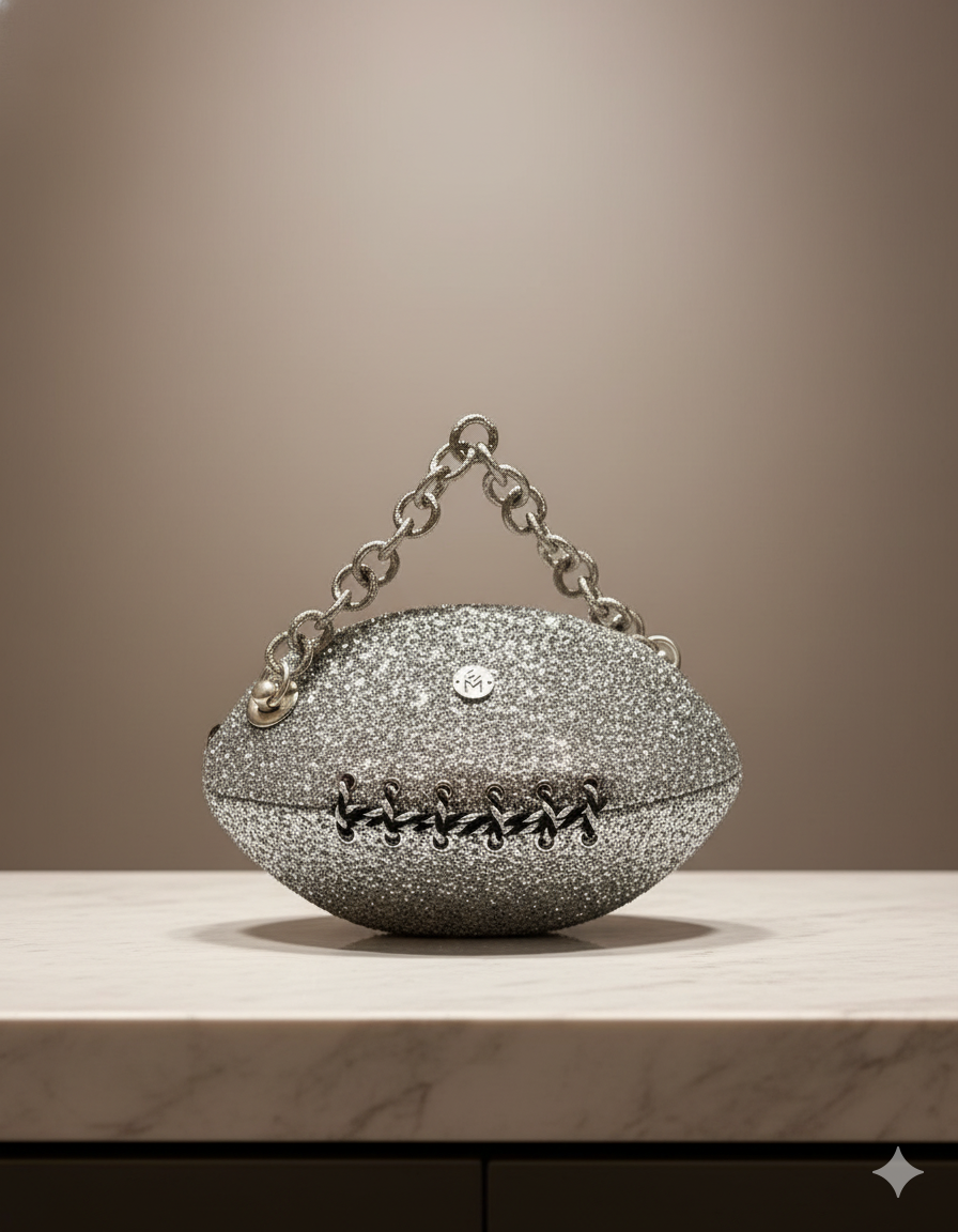 Clarisa Luna – Borsa glitter argento