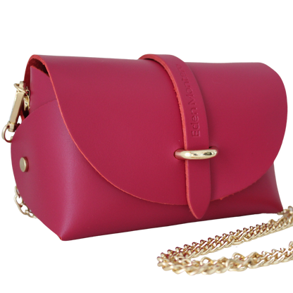 Borsa in Pelle ZOE, Lampone