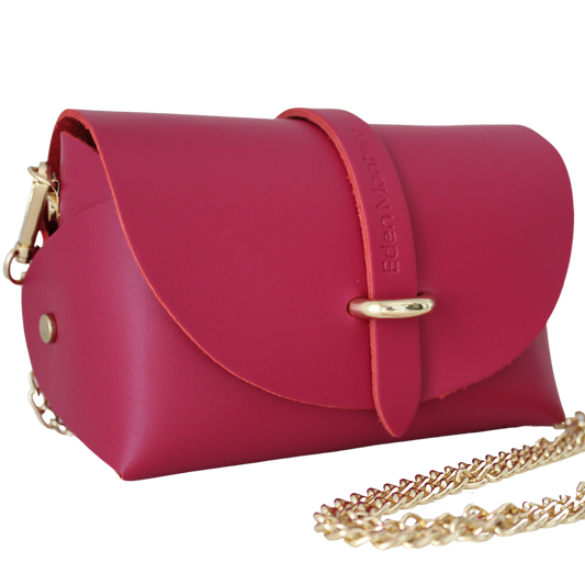 Borsa in Pelle ZOE, Lampone