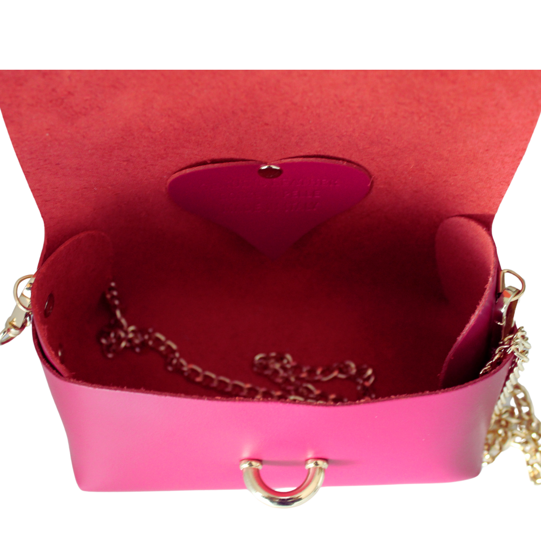 Borsa in Pelle ZOE, Lampone