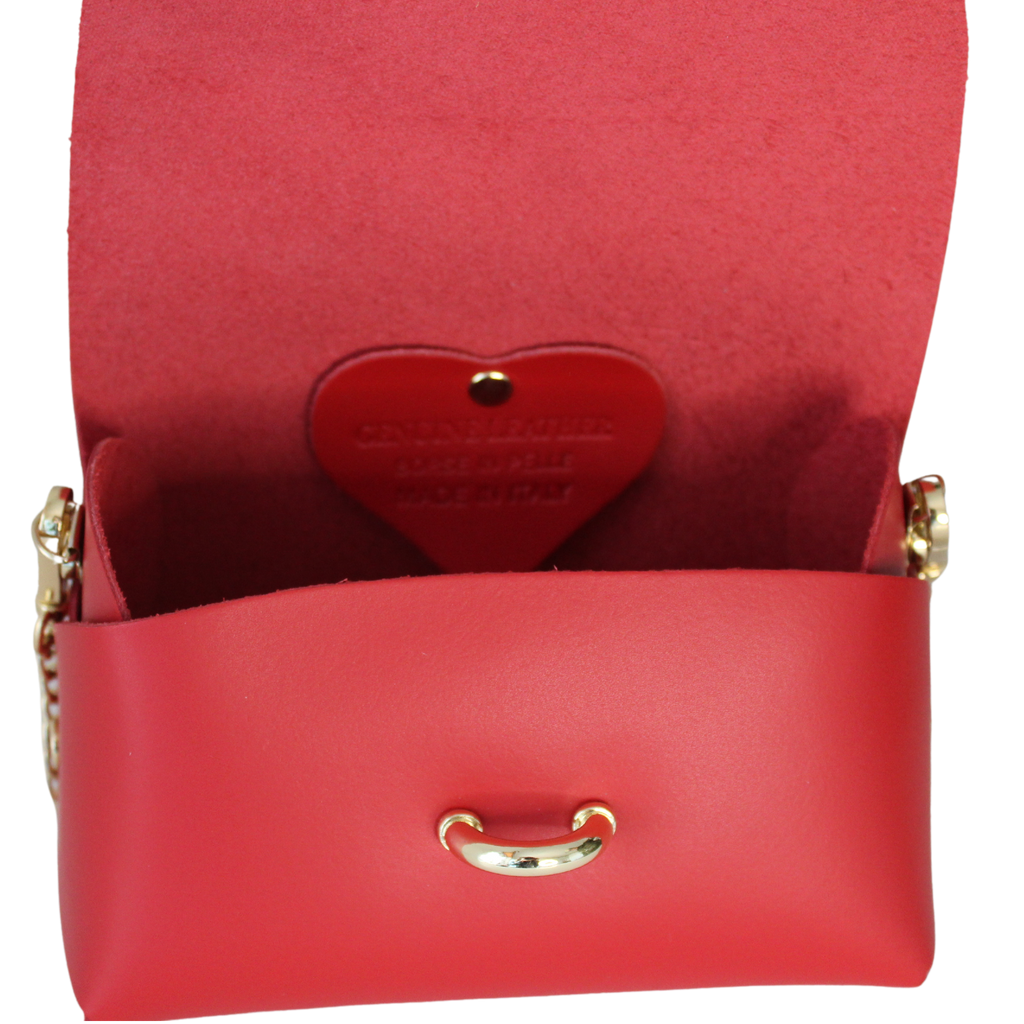 Borsa in Pelle ZOE, Rosso